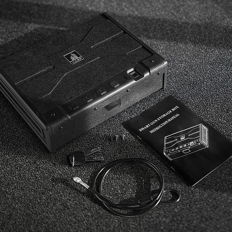 Kaer Handgun Gun Safe with Fingerprint Identification and Biometric Lock For 2 Pistols