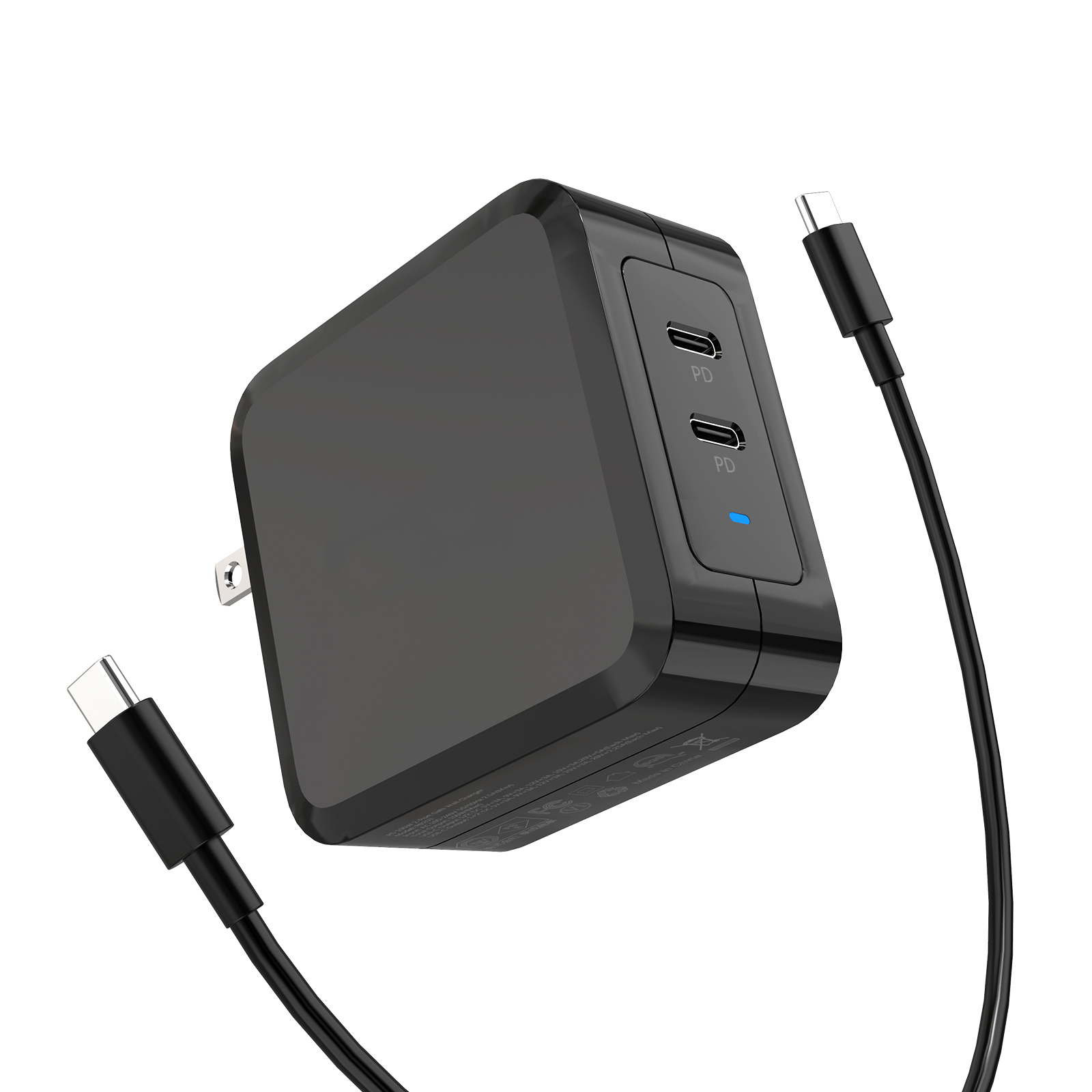 PD100w USB C быстро Chargeing Type C настенное зарядное устройство PD 3,0 Ган Tech USB C адаптер питания с USB C кабель для MacBook Pro