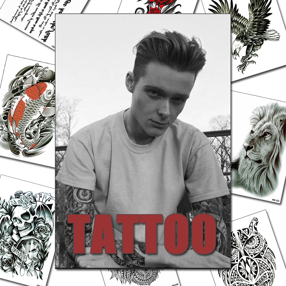 Wholesale QYTAT Men's Non-toxic Temporary Waterproof Body Cool Designs Arm Tattoo/ Tatoo Sticker