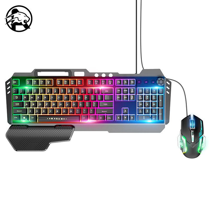 Hot OEM Waterproof RGB Backlit Wired Gamer Ergonomic Mechanical Gaming Keyboard And Teclado Mouse Combo For Xbox One PS4