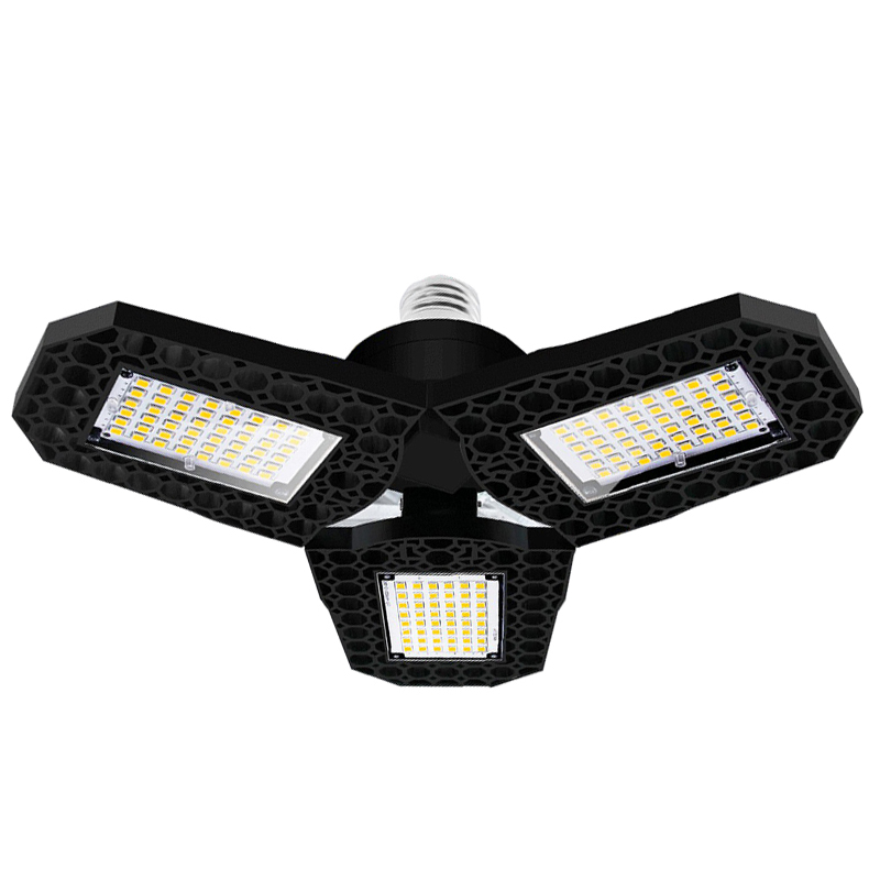 Складные 3 шт. 126 led деформируемые e26 с 3 регулируемыми панелями складные приспособления три листа Парковка свет гаража