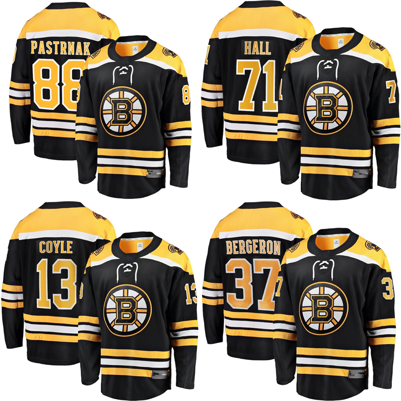 Wholesale Ice Hockey Jersey Bosto n City Stitched Sports uniform Bruins jerseys #88 Pastrnak #63 Marchand #37 Bergeron