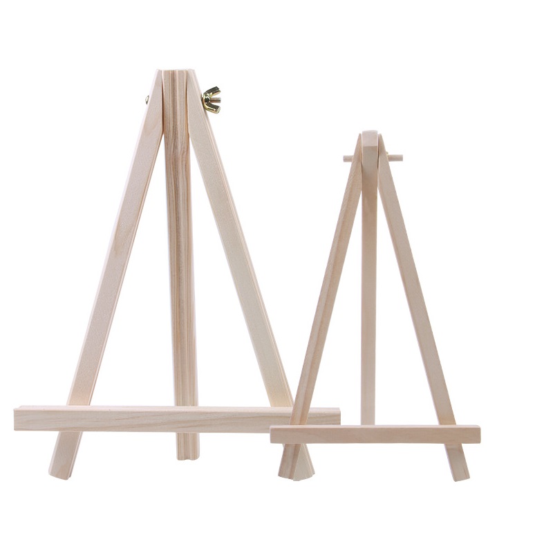 Wood Mini Easel Artist Triangle Frame Wedding Table Stand Display Holder Artwork Tabletop Wooden Easel Art Work Bulk Packing