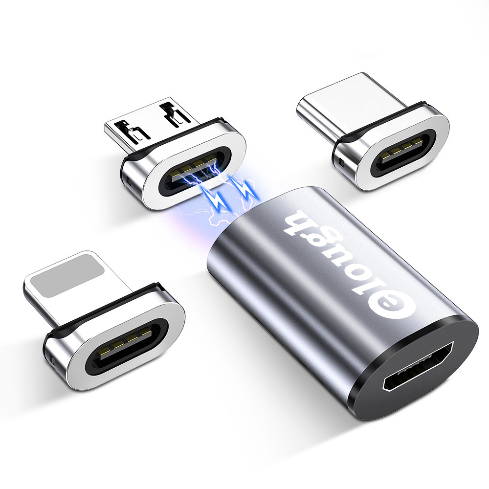 New trend 3 in 1 magnetic mini micro usb-pd otg adapters type-c data cable connector for Iphone Samsung