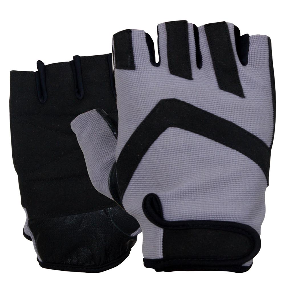 Weightlifting Gloves with Stretch Back Mesh and Leather Palm