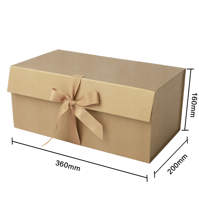 Spot wholesale luxury clothing packaging box white card printing clamshell folding box gift box custom with bow ribbon