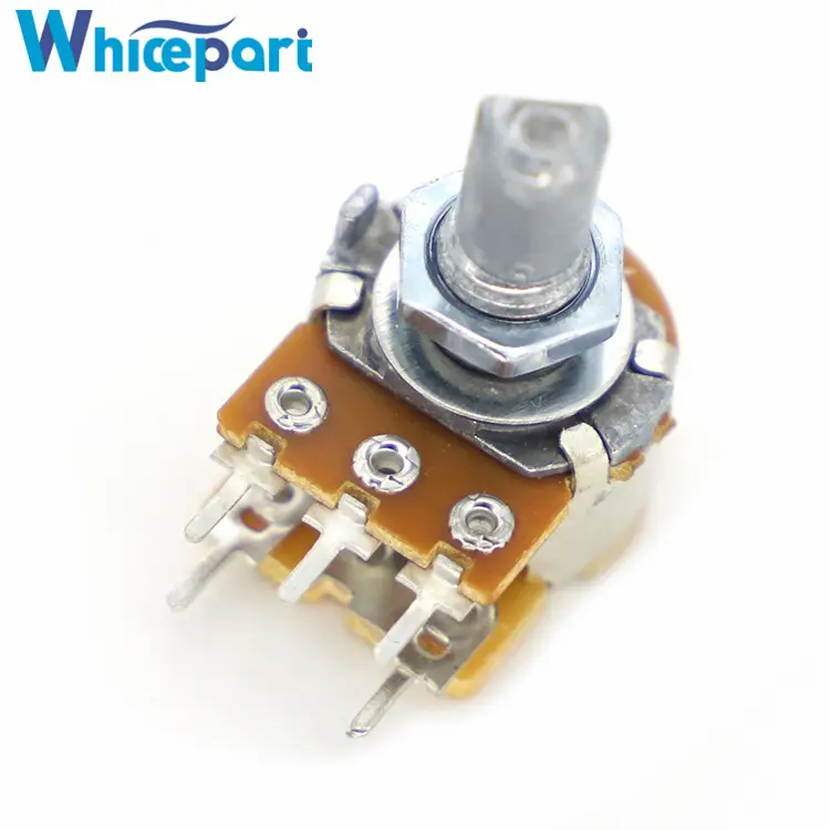 Whicepart S16KN/5PIN-B250KL15F Linear Rotary Taper Potentiometer with Shaft Linear Rotary Taper