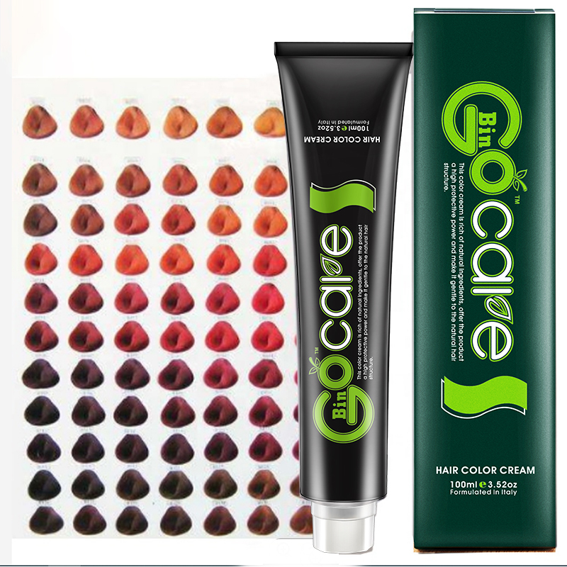 GOCARE Free Sample Ammonia Free 79 Fashion Hair Dye Color Organic Plant Extract Silky Soften Hair Color Cream