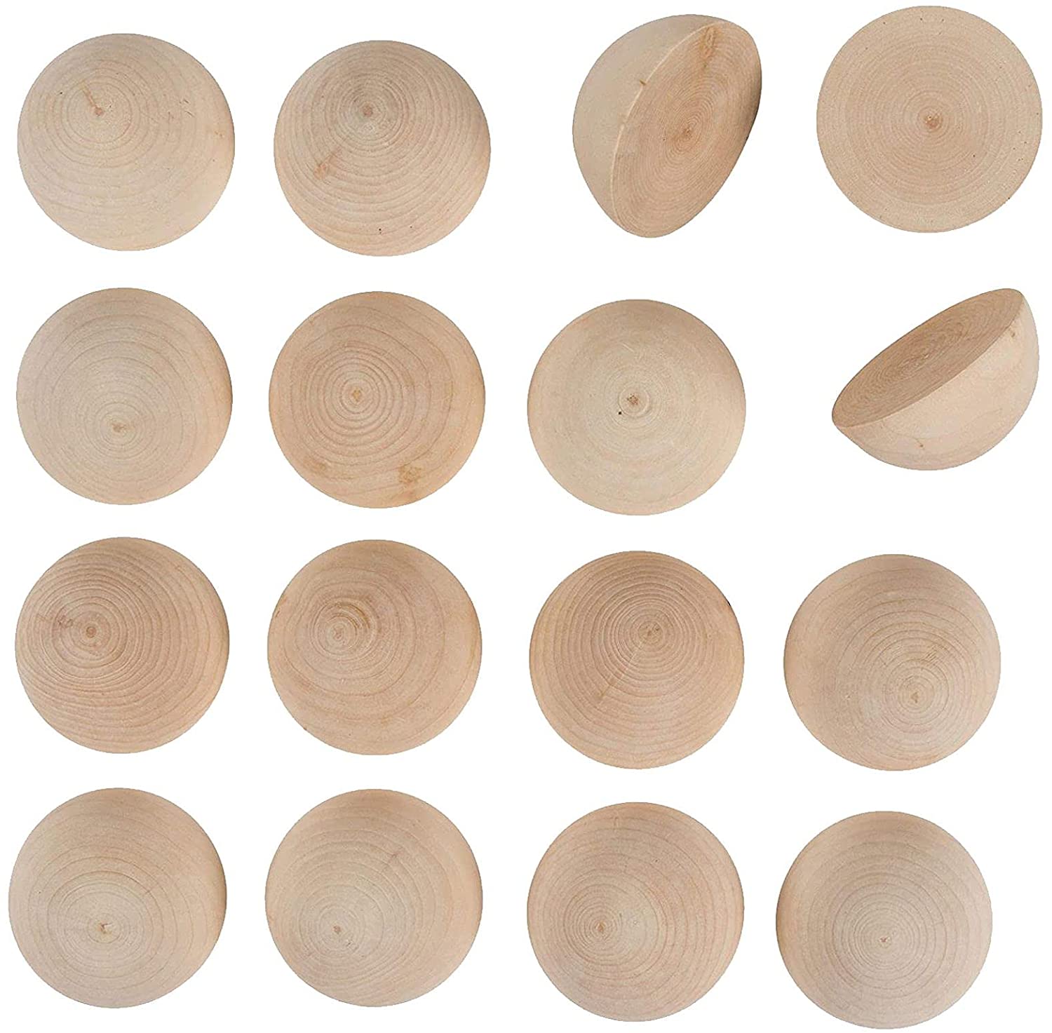 Unfinished Split Wooden Balls Half Cut Wood for Crafts Kids DIY Projects Dropshipping