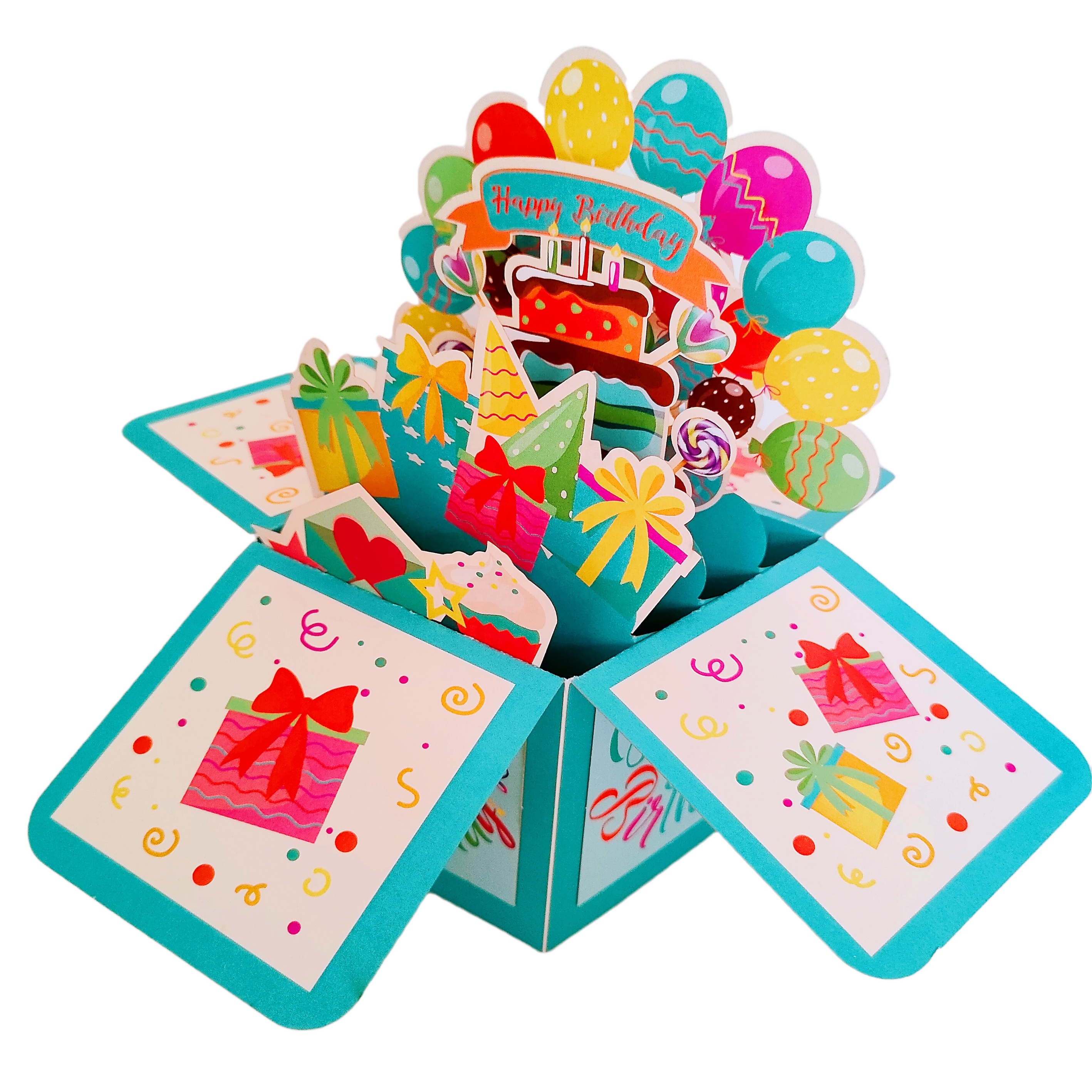 original design 3d pop up birthday gift box card printed beauty pop up box greeting card
