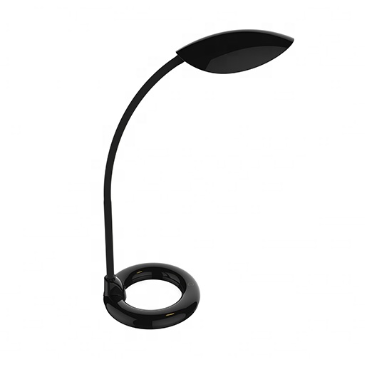 New MA26A black ABS goose neck led desk lamp with usb port led desk lamp with 3-step dimming