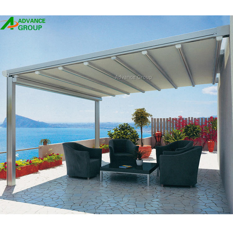 Commercial Motorized Aluminum Retractable pergola awning retractable awning roof pergola