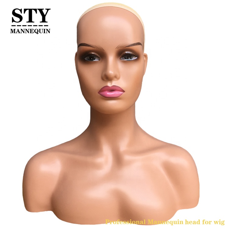 realistic mannequin bust black female mannequin head wig stand display mannequin head