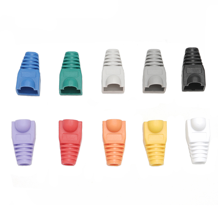 8P8C защита Cat5 Cat6 RJ45 Модульная крышка штекера ПВХ соединительные сапоги