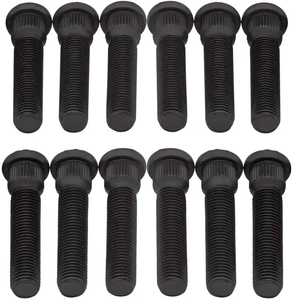 grade 10.9 knurl black wheel stud of alloy wheel