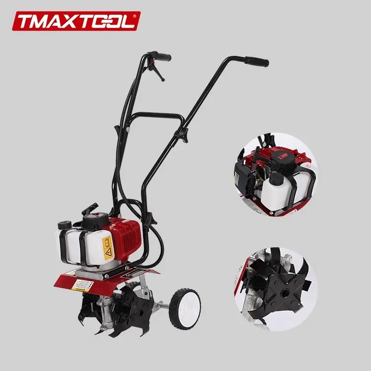 Hot sale CE two strokes 62 cc garden machinery portable cultivator tiller