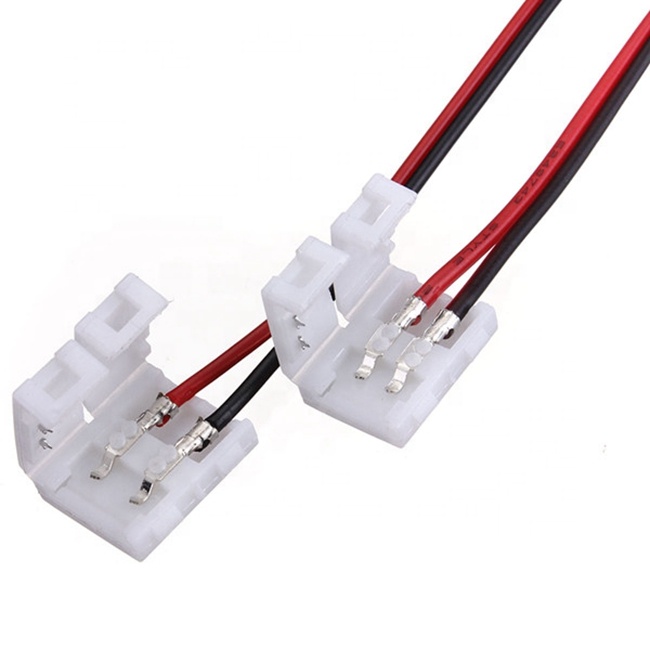 Разъем для светодиодной ленты SMD5050, 2 контакта, 8 мм, 10 мм, для одноцветной LED лампы