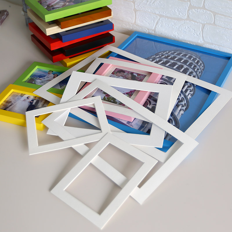 18x24 13x19 White Picture With White Core Bevel Cut For Mat Board