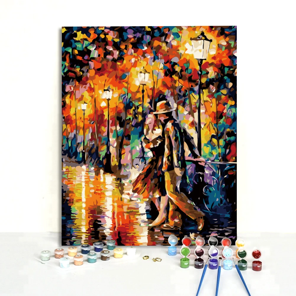 Wholesale Impression 40x50 Custom Photo Acrylic Paint by Numbers Art Diy Oil Painting Set