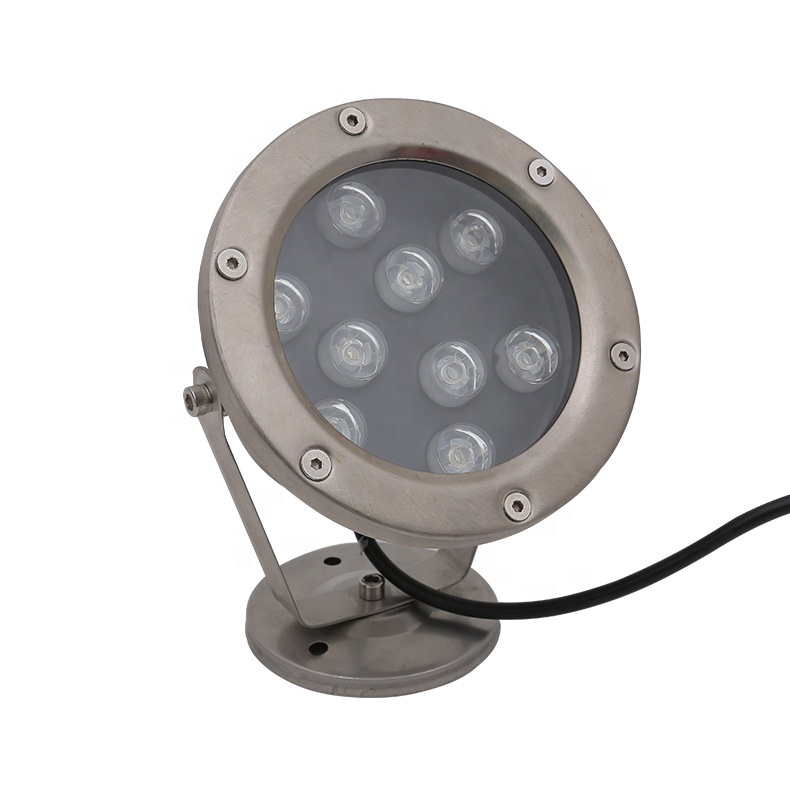 9W Hot Selling Outdoor Fountain Underwater Waterproof IP68 RGB RGBW 12V Led Swimming Pool Light