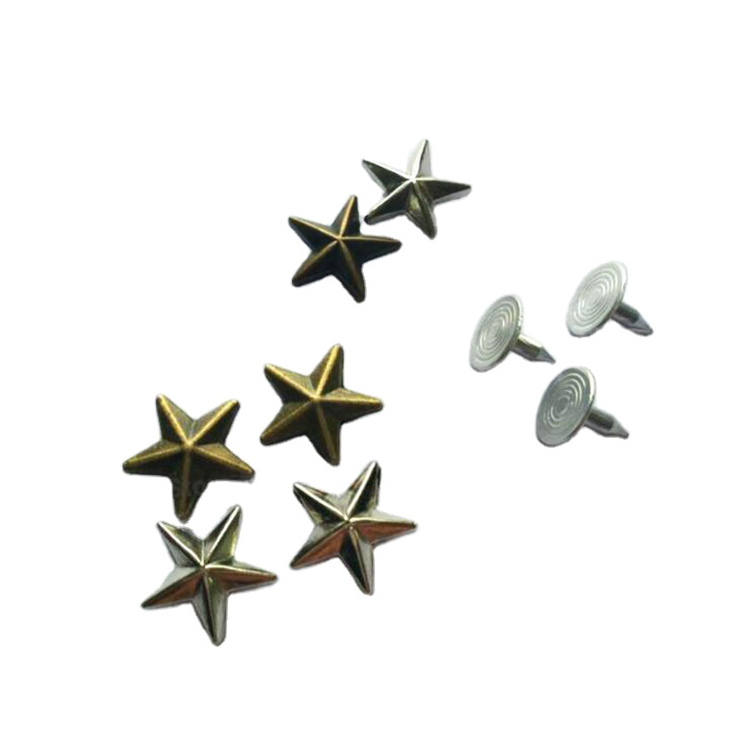 DIY zinc alloy metal rivets star jeans button rivets with alum nail 13mm Antique Brass/nickle