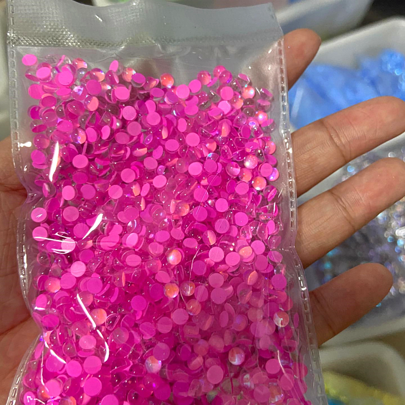 New 1440pcs Non Hotfix Glass Strass Mermaid Beads Rhinestones Nail Art DIY Decoration