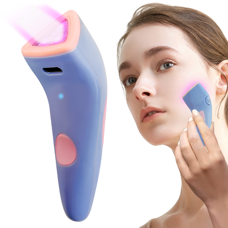 LED Light Therapy Device for Acne Pimple Zit Treatment Red Blue Light Facial Aesthetic for Home Use ABS Rubber Material