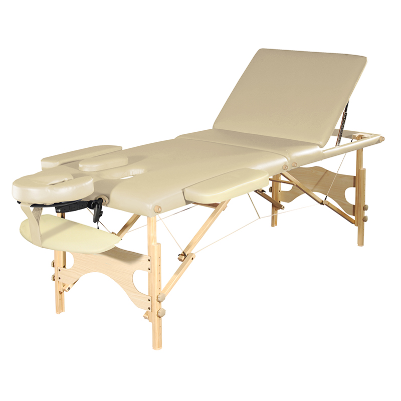 Hot Sale Cheap Salon Economic Wooden Tilt Portable Beauty Spa Bed Wholesale High Quality Stable Folding Massage Table