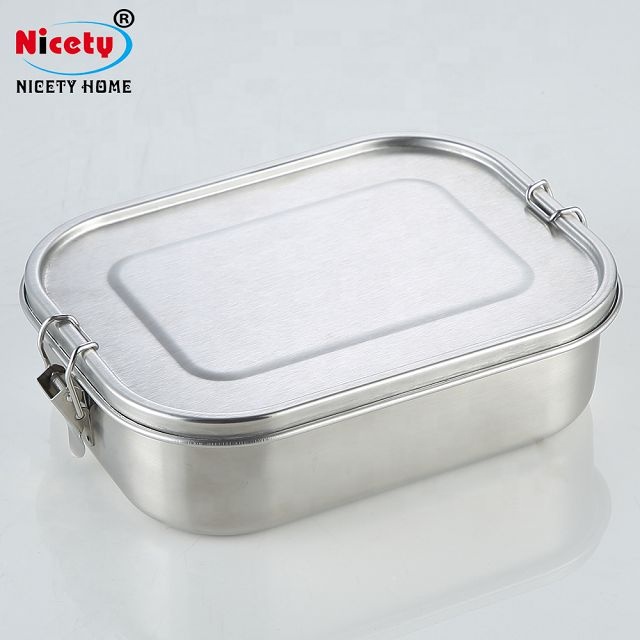 Металлический Ланч-бокс bento герметичный Ланч-бокс из нержавеющей стали bento герметичный Ланч-бокс с отсеком из нержавеющей стали bento