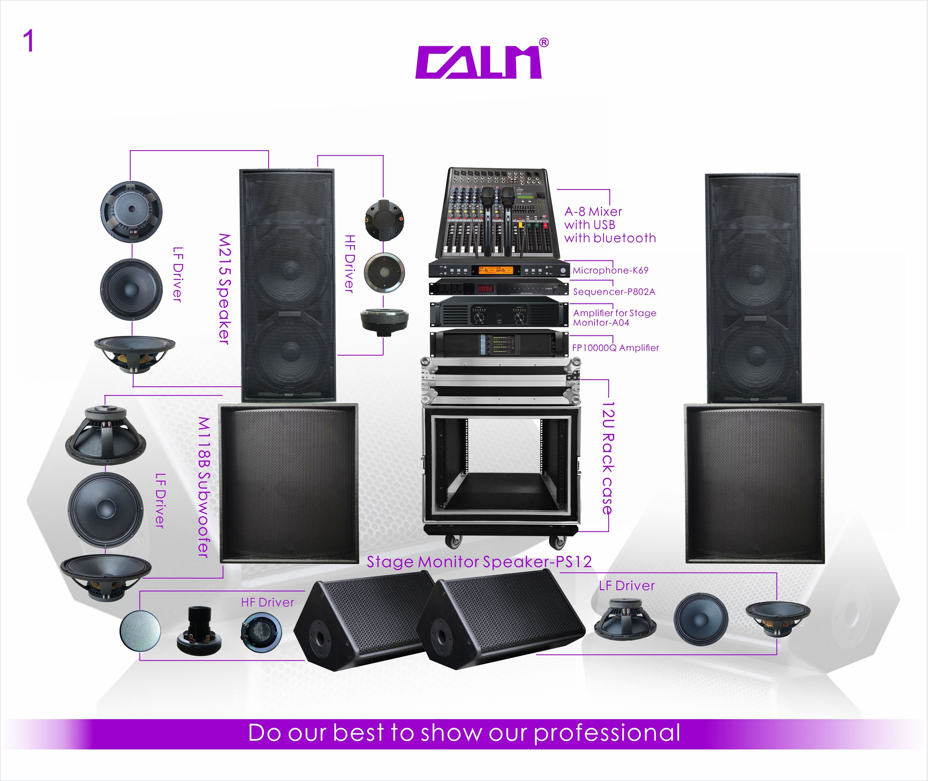 professional all set Fully configured dual 15 inch sound equipment set1