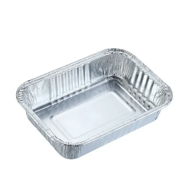 Food packaging containers 22x15x4.5cm 2.25lb aluminium foil tray drip pan rec22165F tinfoil food container yysmallcap