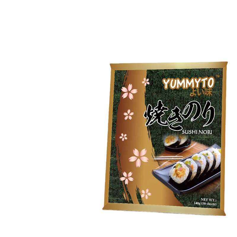 PRB Sushi Nori 50 Sheets YUMMYTO Roasted Seaweed Yaki Nori Hot Sale