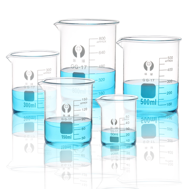 Wholesale Educational High Borosilicate Glass Beaker Instrumentation Teaching Aids Transparent With Scale