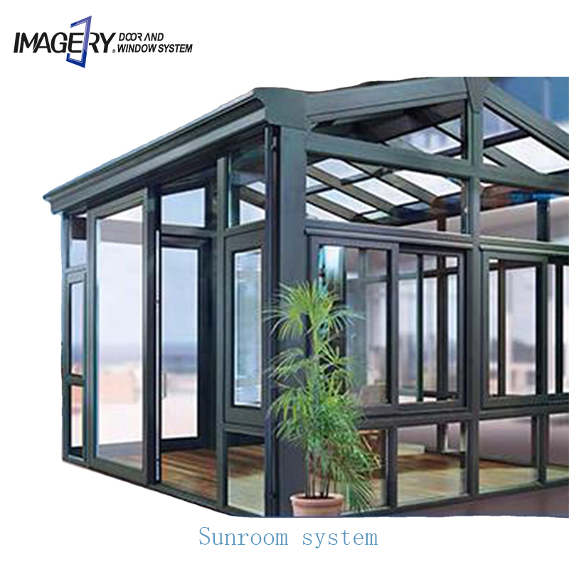 Customized portable sunroom conservatory Aluminium Profiles Aluminum Frame Lowes Greenhouse New Design Winter Garden Sun Rooms