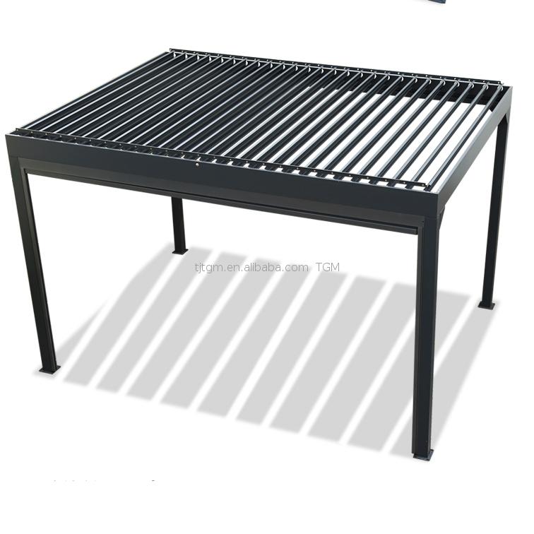 Aluminum Pergola With Adjustable Electric Ventilation Louvers