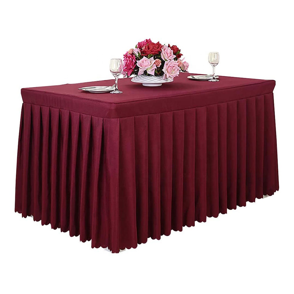 Wholesale Red Tablecloth Dinner Table Covers Table Skirt For Table