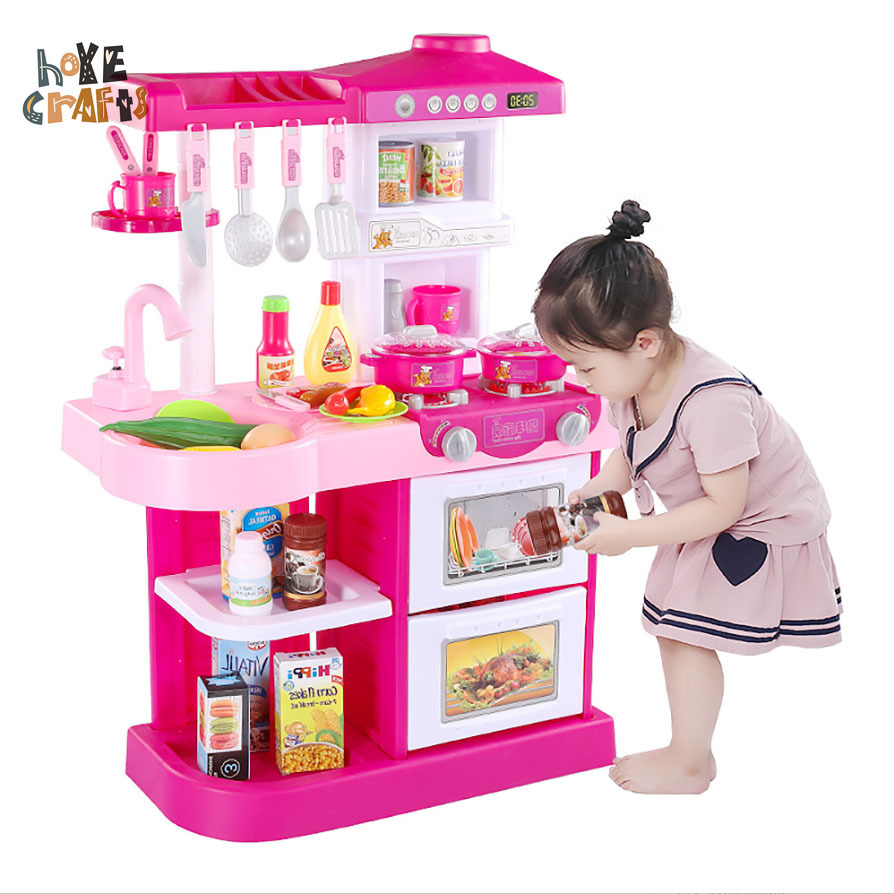 Kids Role Play 52 Pcs Interactive Kitchen Accessories Kitchen Cooking Play Set Educational Toys