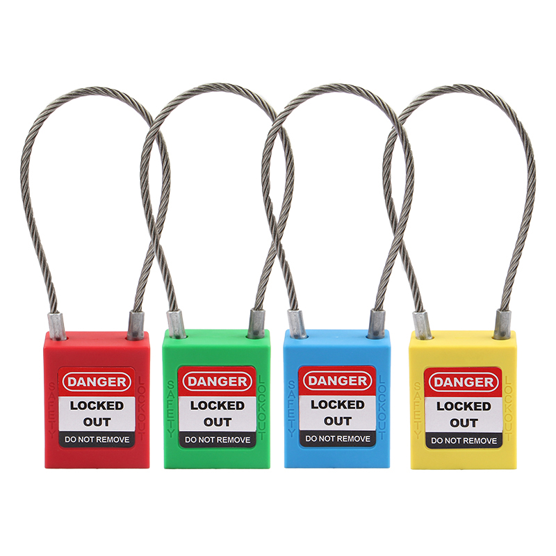Supply Cable Shackle Colored Ka Safety Padlock,Length Cable Flexible Safety Padlock