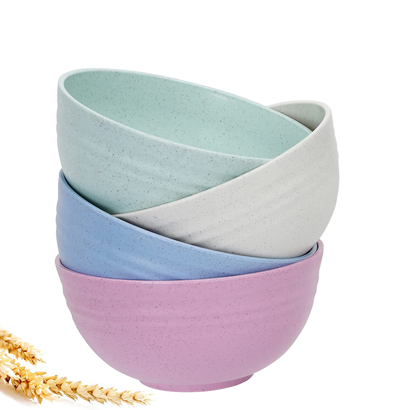 Eco Wheat Straw Salad Rice Bowl Set Wheat Straw Fiber Salad Wheat Straw Bowls