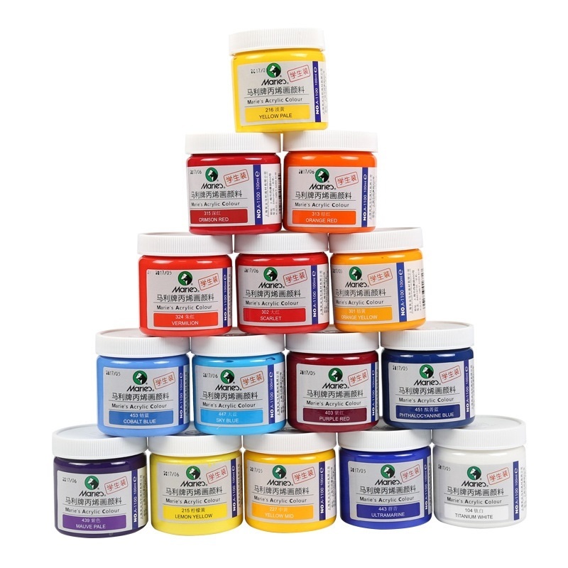 Maries 100ml Acrylic Paint Wholesale Artist Professional Acrylic Colour A1100