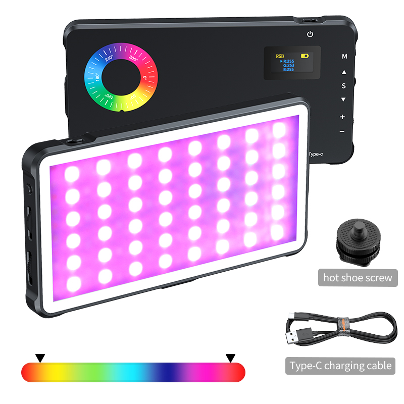 Светодиодный RGB-светильник с регулируемой яркостью для фото-и видеосъемки