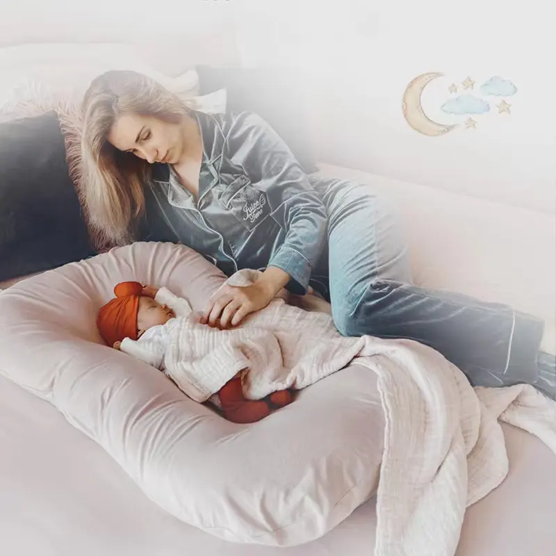 Детское гнездо TianYi из 100% хлопка, кровать с подушкой, складная детская кроватка