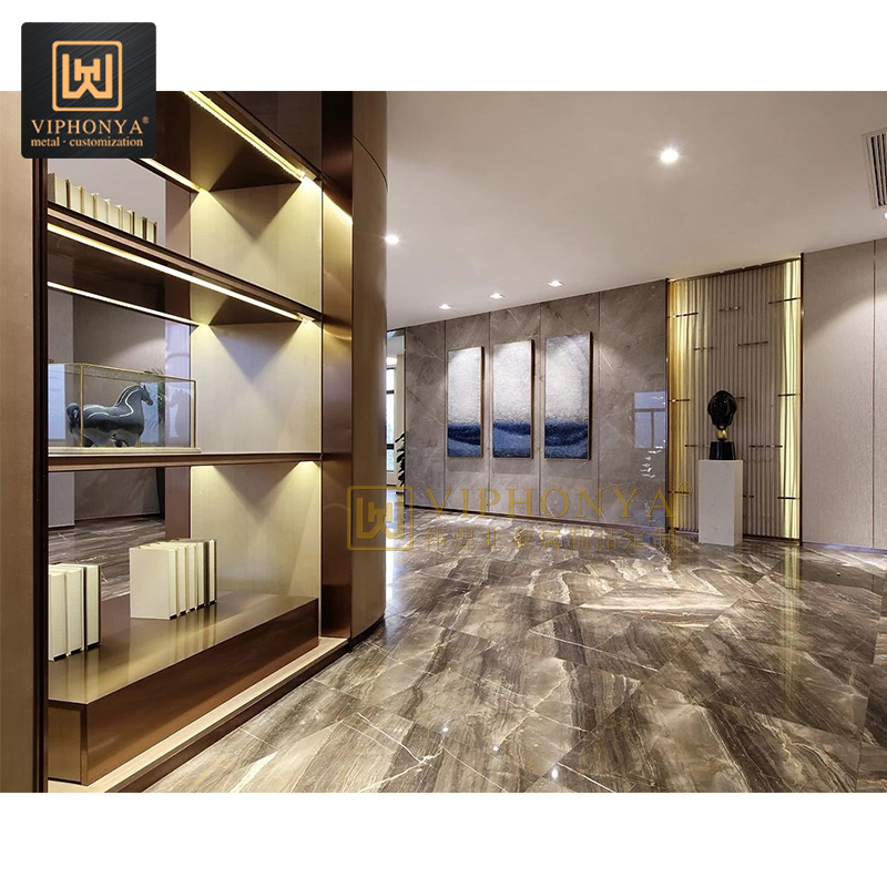 Selling center interior corridor metal decorative wall panel screen