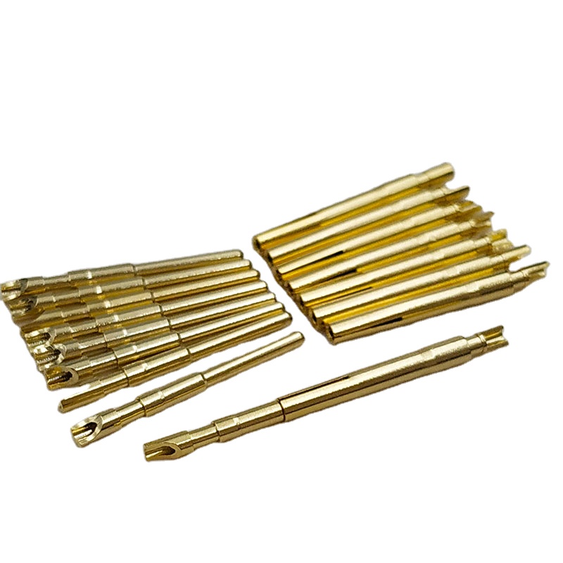 Factory direct sales solid terminal pin male female electrical wire brass contact pin socket terminal connector pin