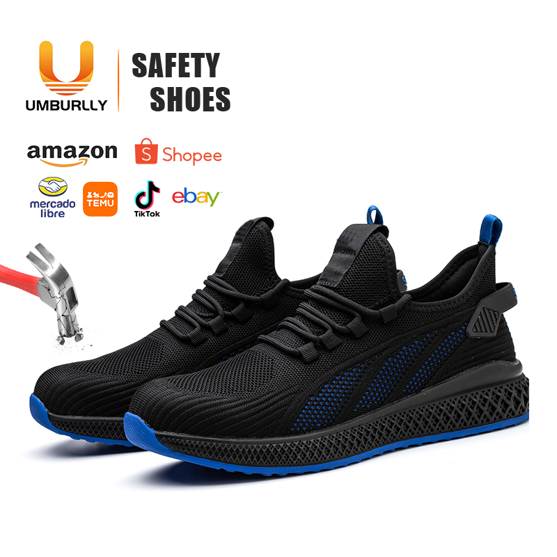 Hot selling industrial protective fashion breathable work shoes and anti puncture men's steel toe safety shoes for men