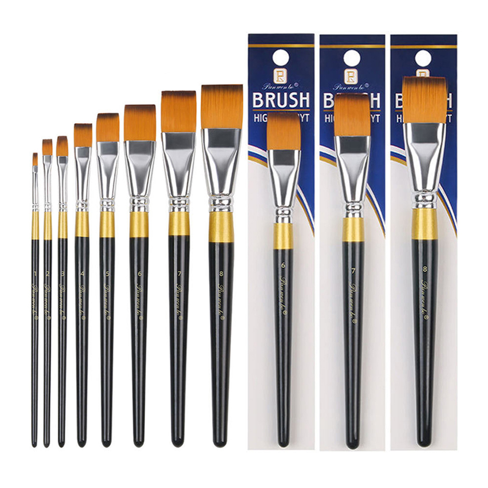 Panwenbo Wholesale Artist Paint Brush Fine Nylon Hair Painting Brush Single Artist Painting Brush For Oil Watercolor