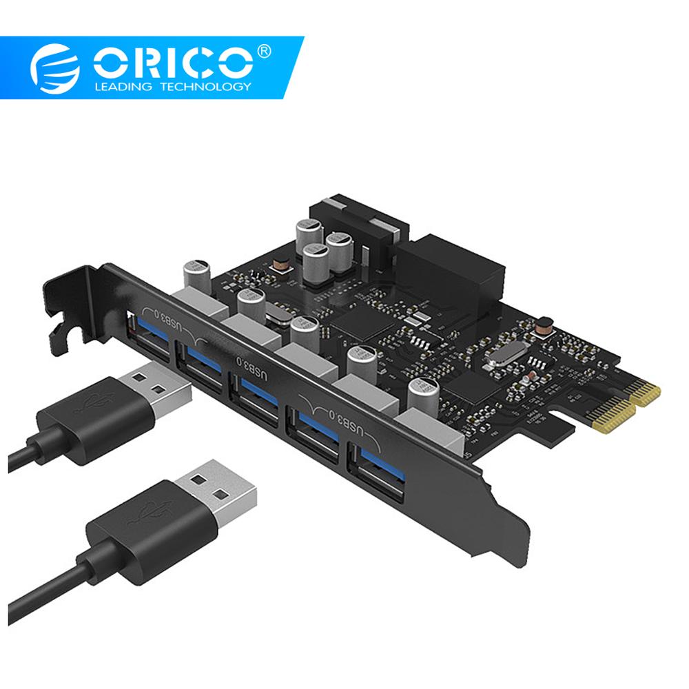 ORICO рабочего 5-разъемное зарядное usb-устройство для USB3.0 карта PCI Express для ПК с сенсорным экраном VLI чипсет PVU3-5O2I