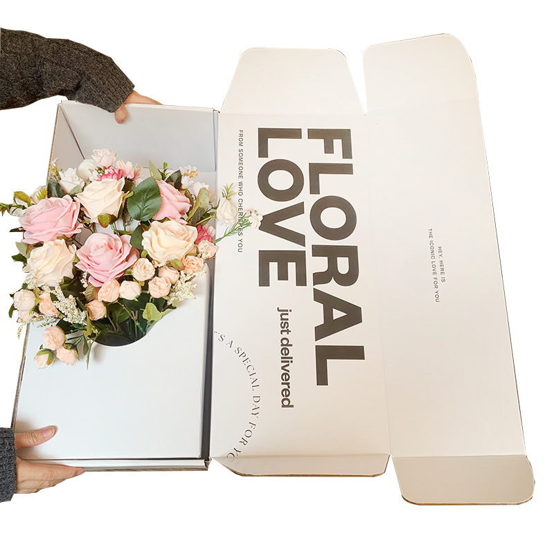 Wholesale Large High Quality Custom Corrugated Transport Floral Mailer Boxes flower Bouquet Shipping Box