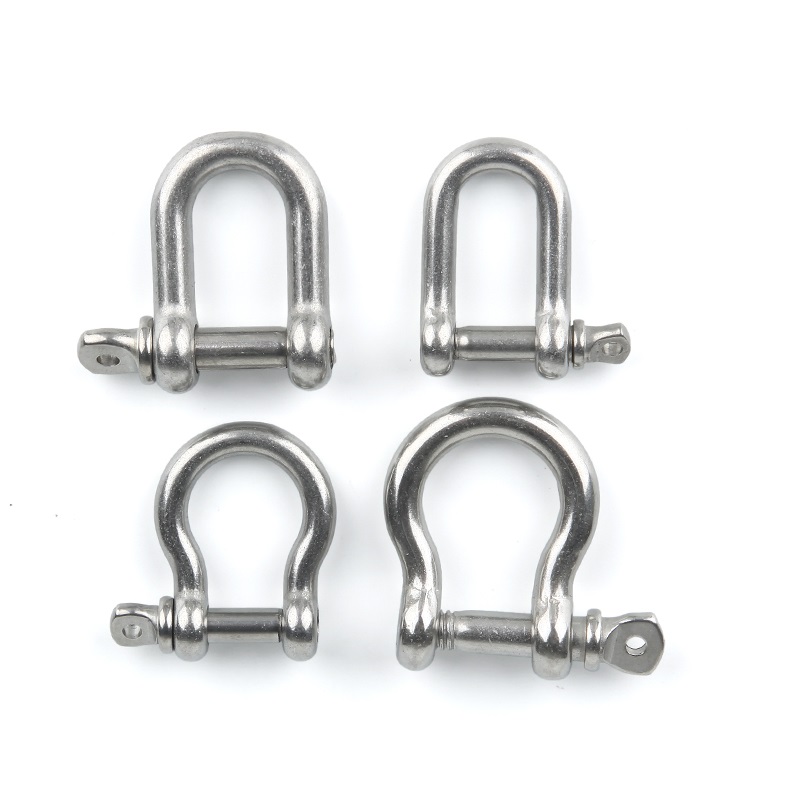stainless steel 304 316 rigging hardware fitting shackle pin heavy duty lifting bow D shackle