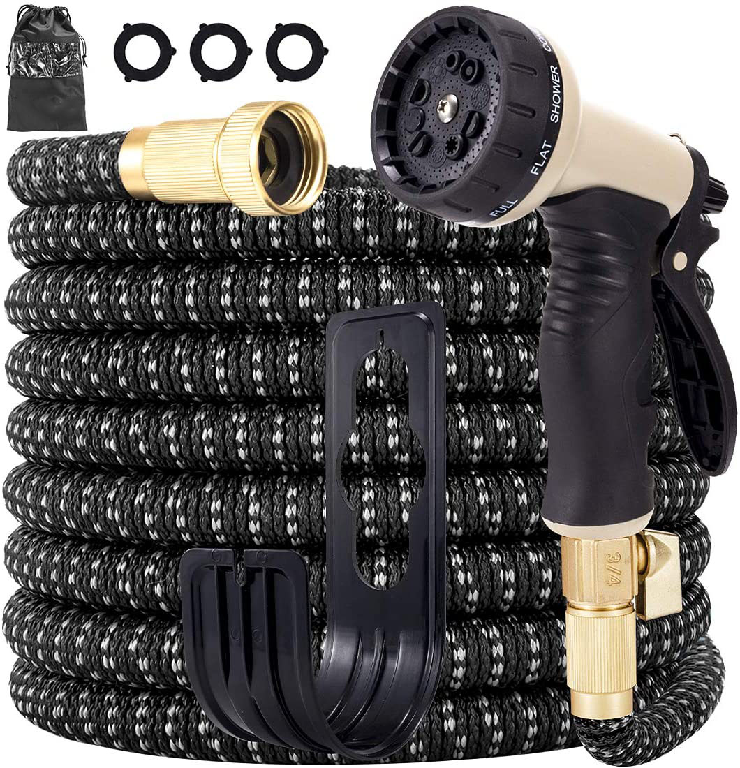 garden hose 50 feet expandable hose with all brass garden hose holder